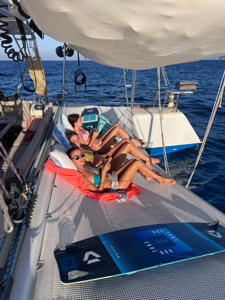 Aerial view turquoise water